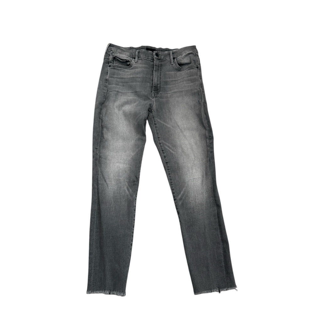 Mother High Waisted Looker Ankle Fray Jeans Grey Stretch Women’s Size 30